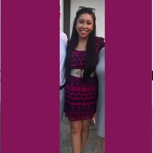 Purple Lightweight Pattern Dress